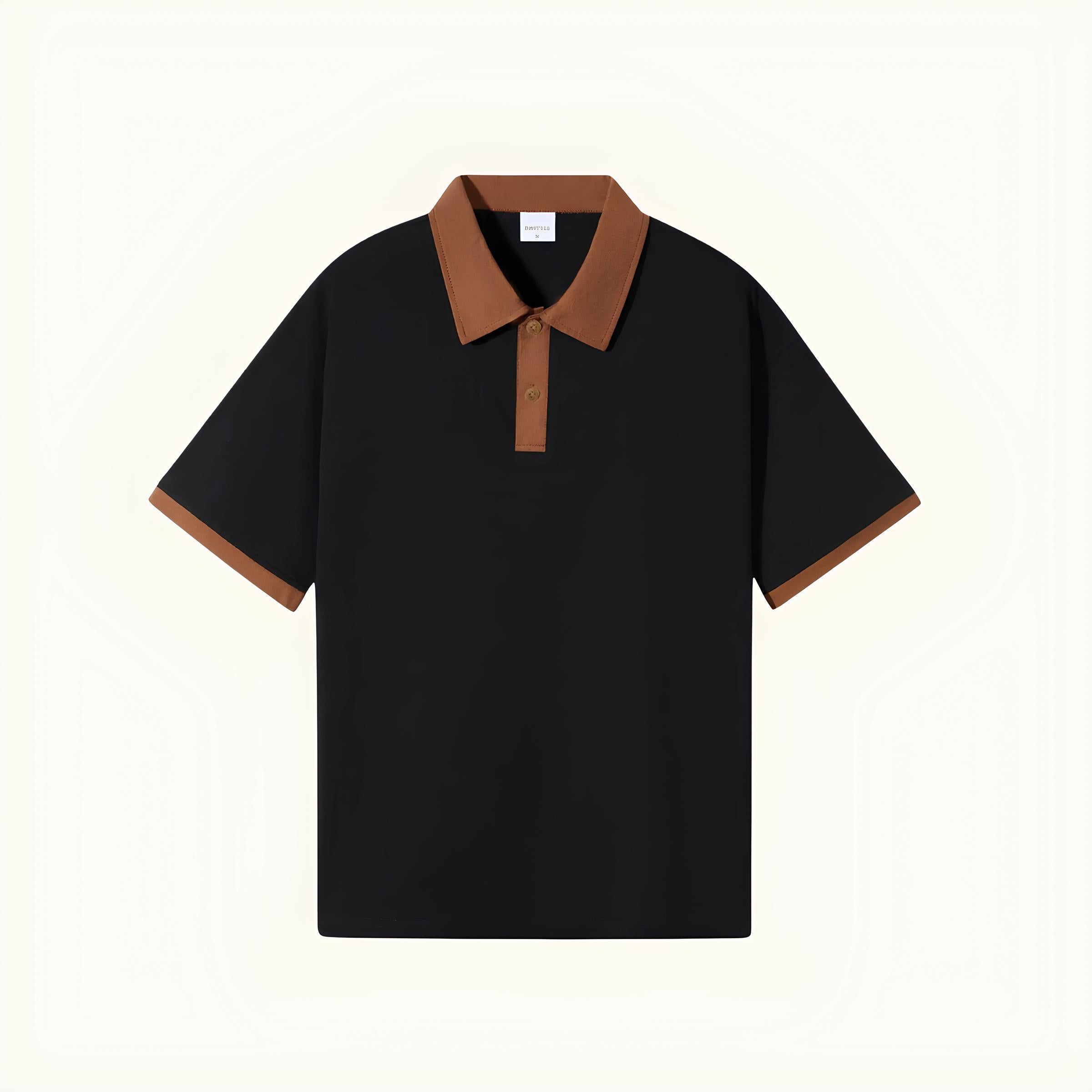 Camisa Polo Lisa de Algodón para Hombre Old Money Vittore