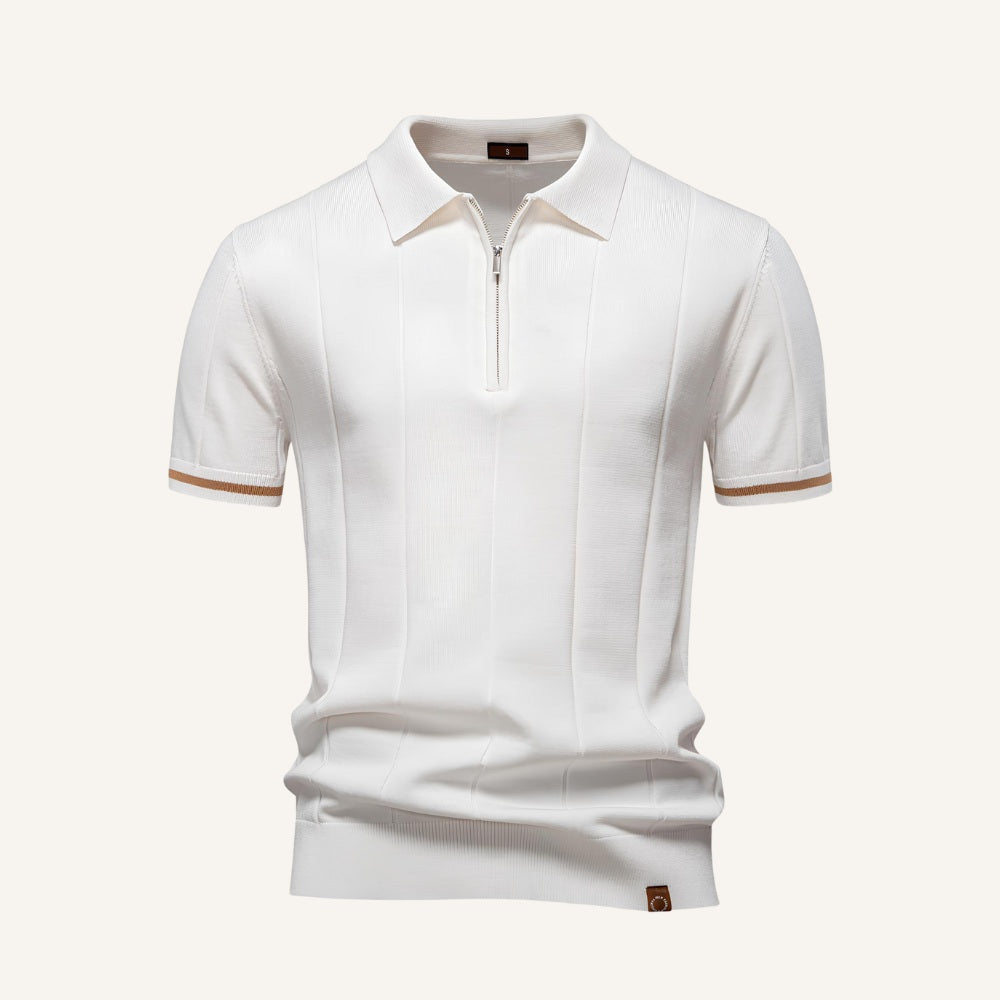 Camisa Polo para Hombre con Medio Cierre Old Money Vissori