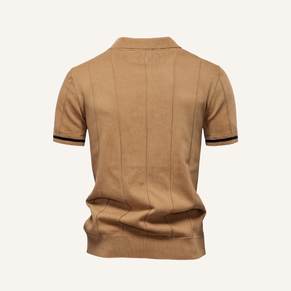 Camisa Polo para Hombre con Medio Cierre Old Money Vissori