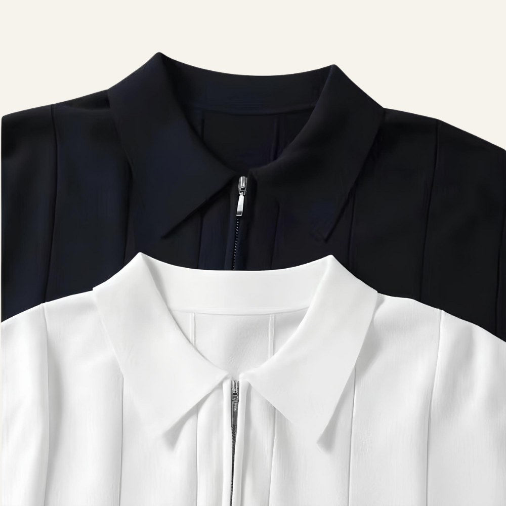 Compra 1 y llévate 2 – Camisa Polo para Hombre con Medio Cierre Old Money Valence