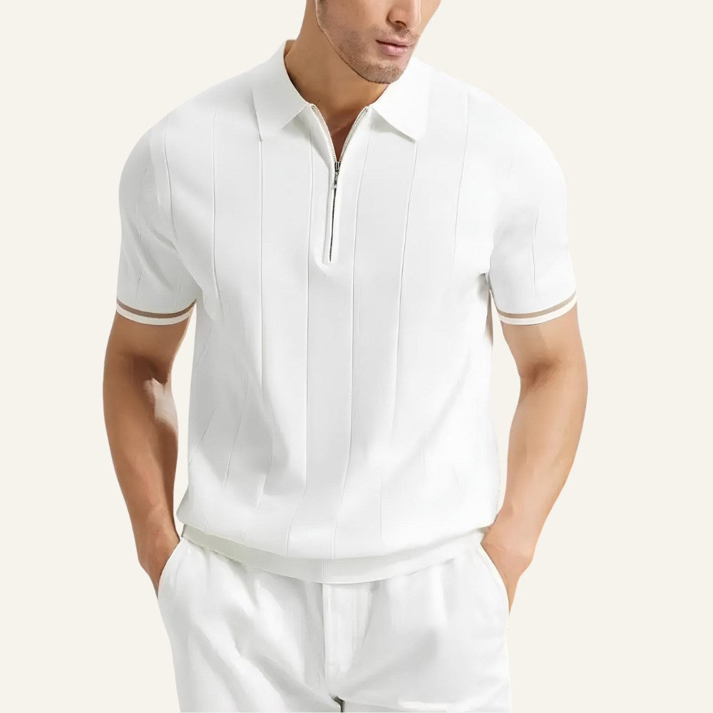 Compra 1 y llévate 2 – Camisa Polo para Hombre con Medio Cierre Old Money Valence