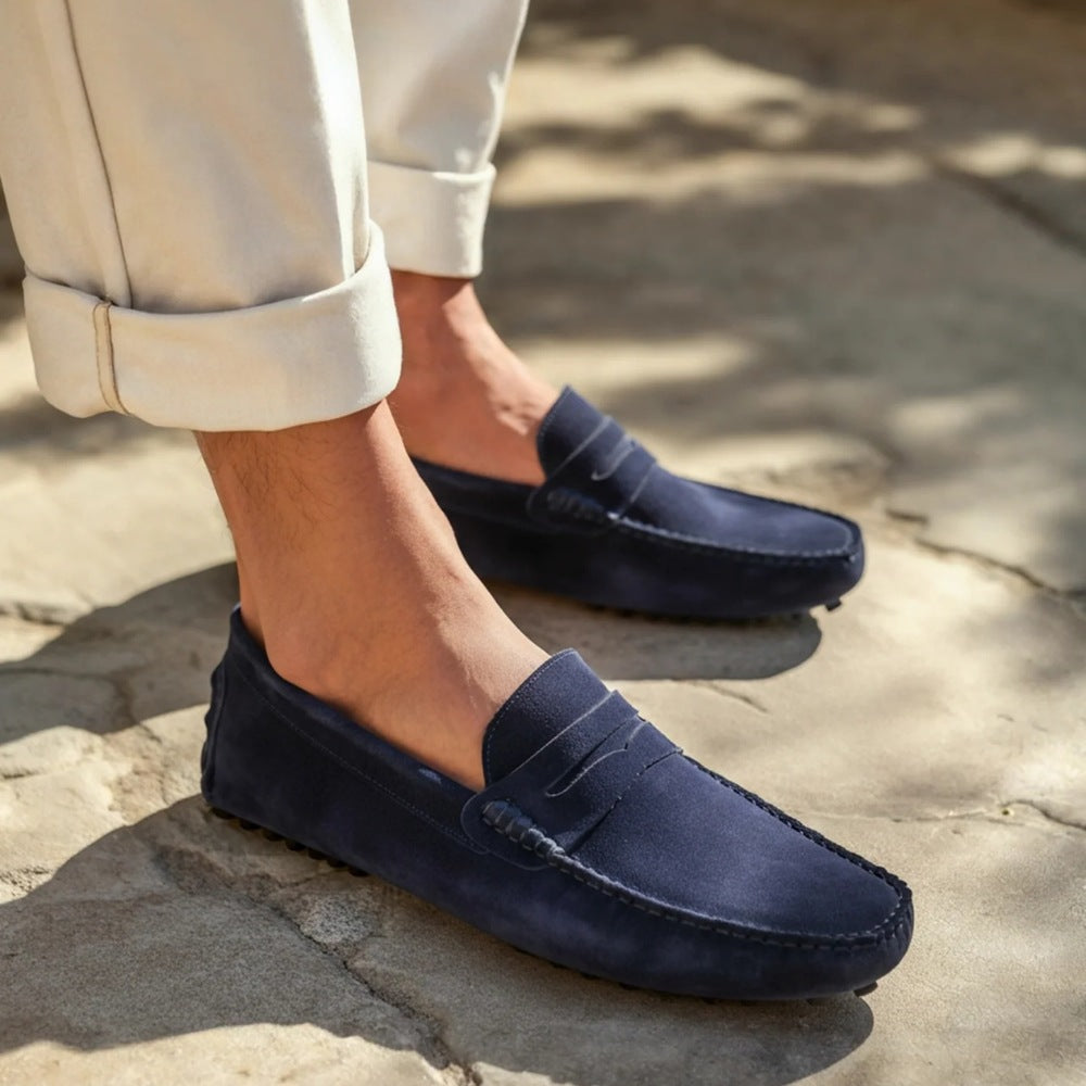Mocasín Loafer Driver de Gamuza Cortez