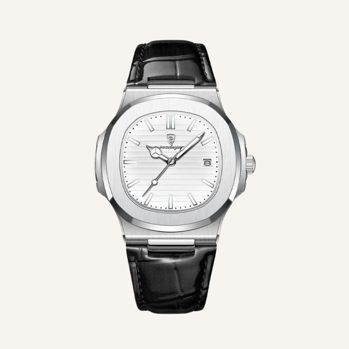 Reloj de Cuero Negro Luxe Civano
