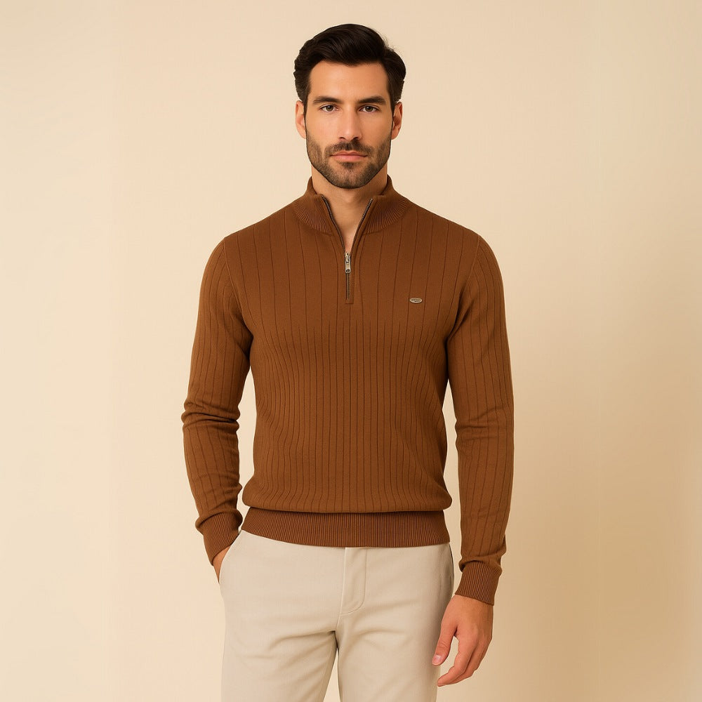 Suéter de Cuello Alto con Cremallera para Hombre Verri