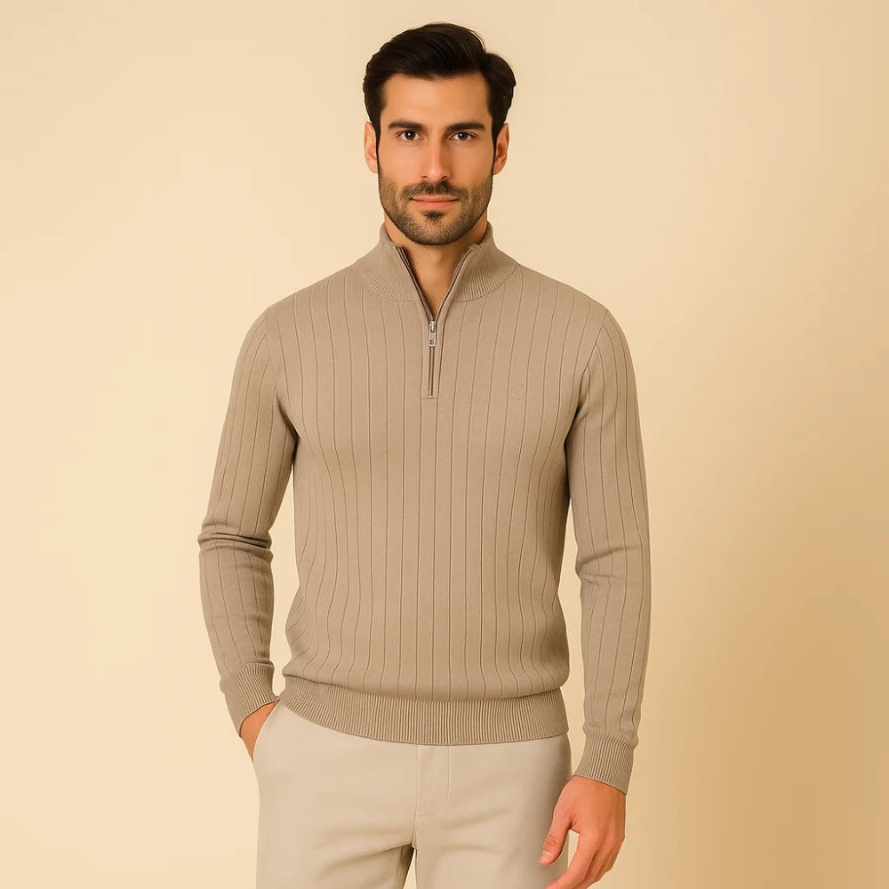 Suéter de Cuello Alto con Cremallera para Hombre Verri