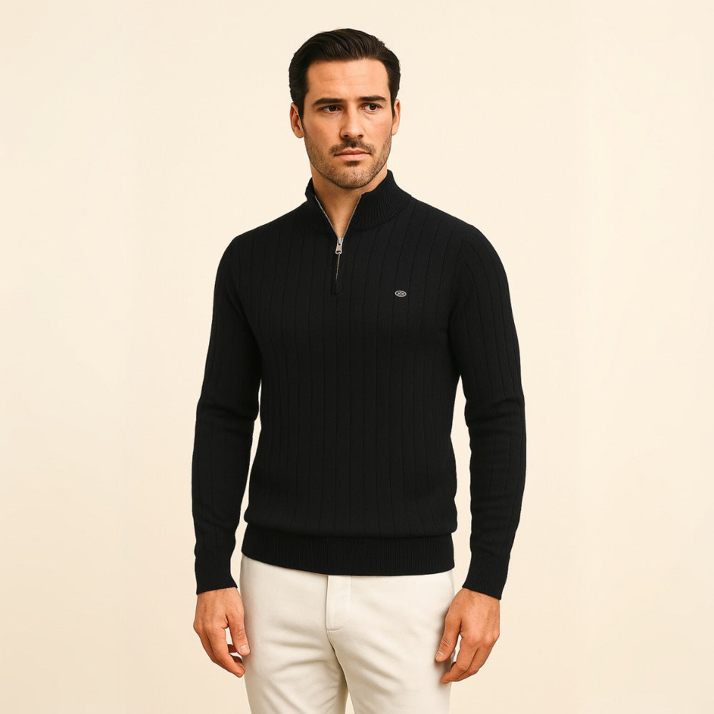 Suéter de Cuello Alto con Cremallera para Hombre Verri