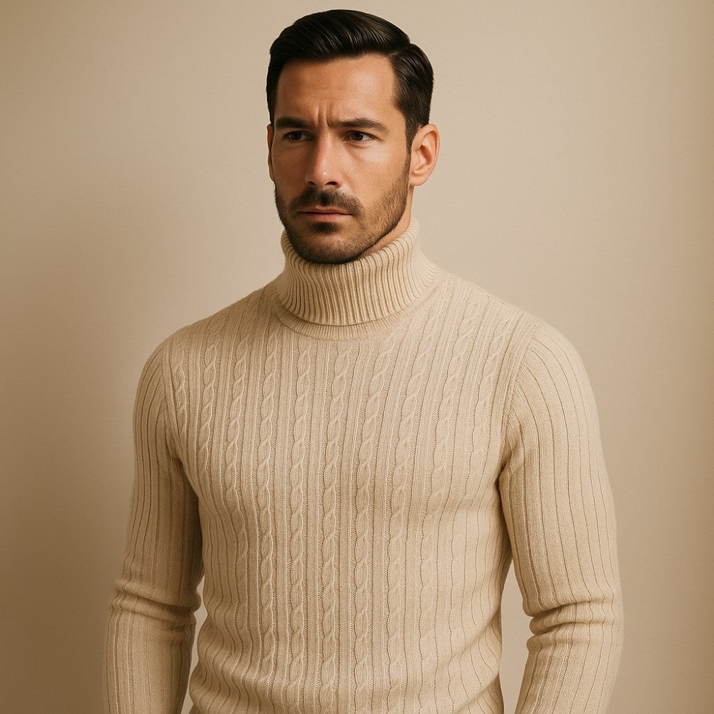 Suéter de Cuello Alto para Hombre Old Money Rizzo