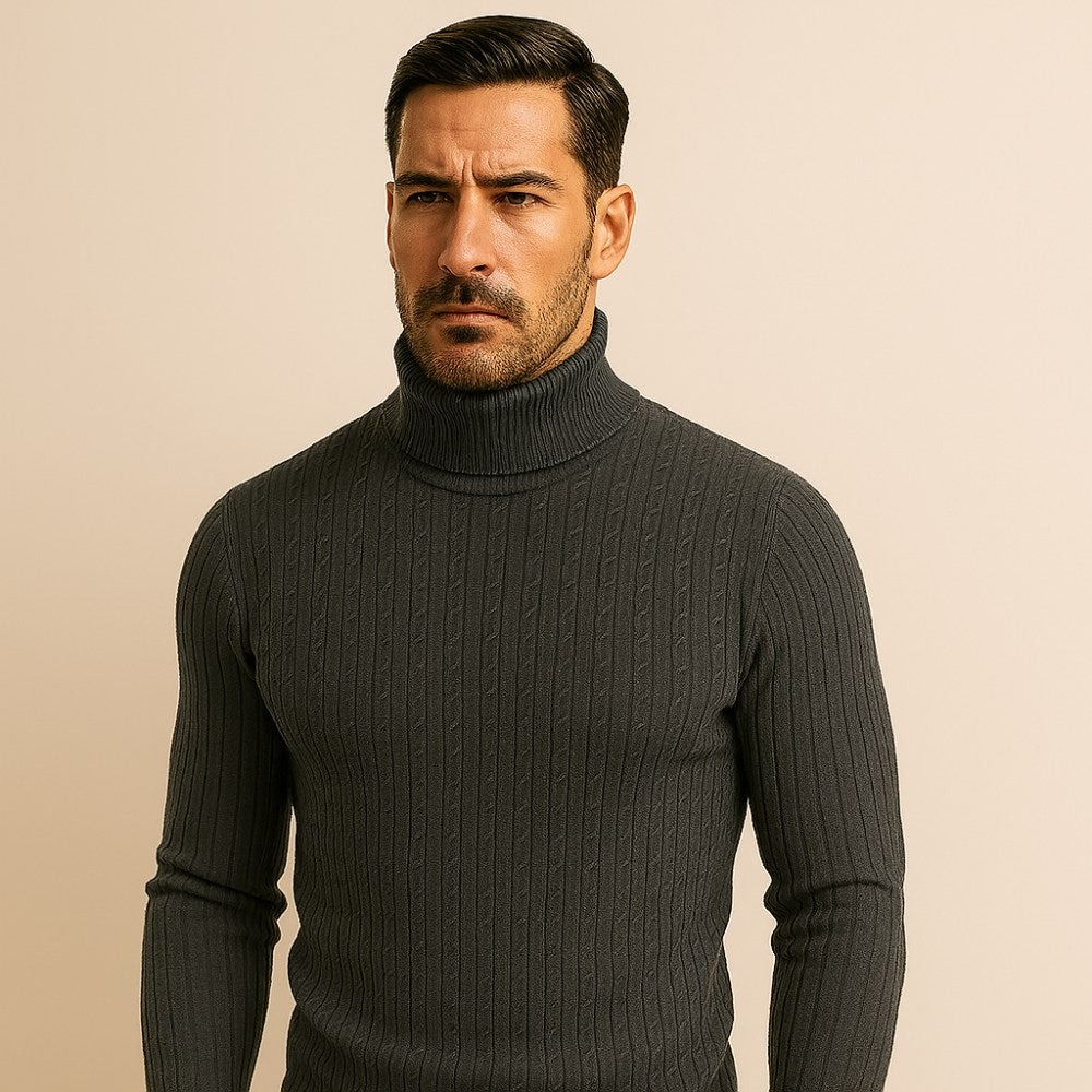 Suéter de Cuello Alto para Hombre Old Money Rizzo