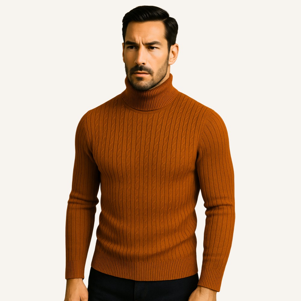 Suéter de Cuello Alto para Hombre Old Money Rizzo