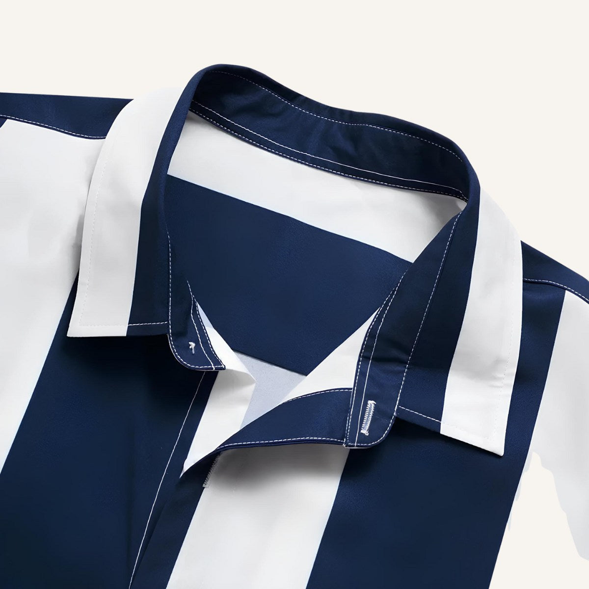 Camisa de Hombre de Rayas Azules Verza
