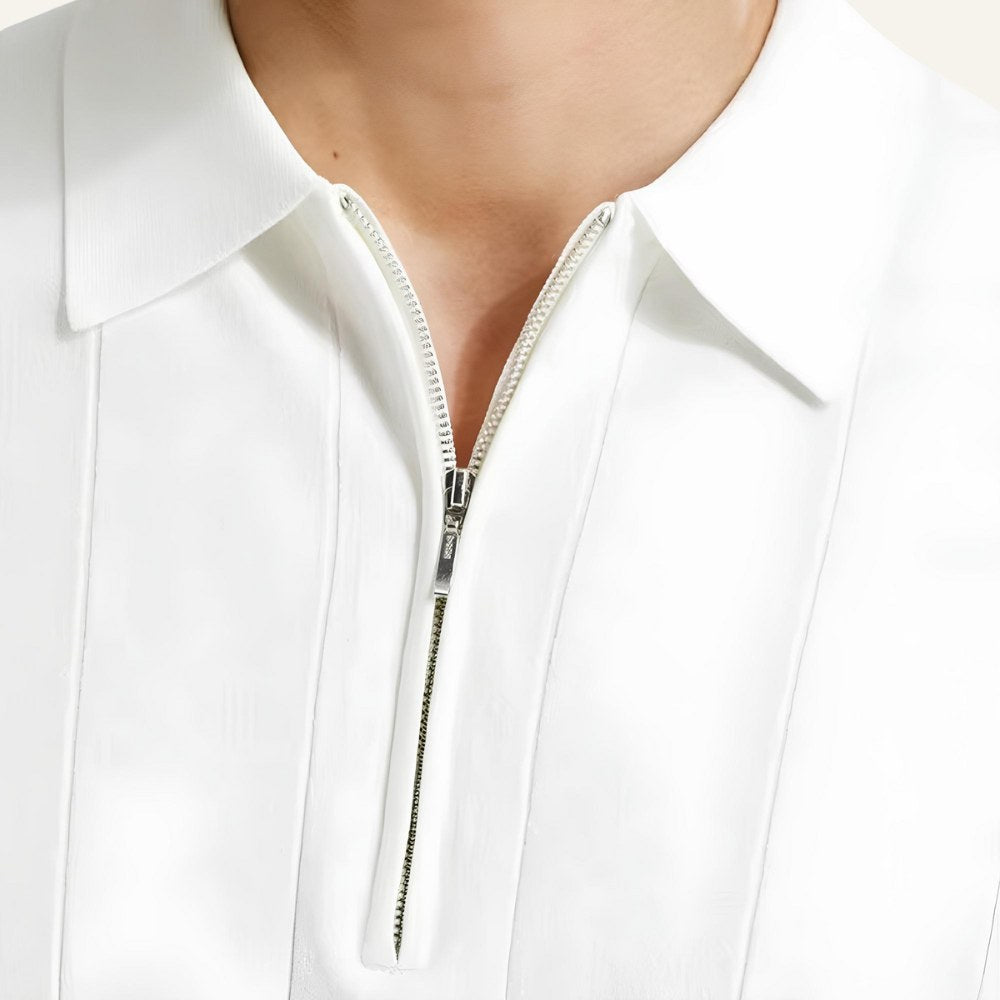 Camisa Polo para Hombre con Medio Cierre Old Money Valence