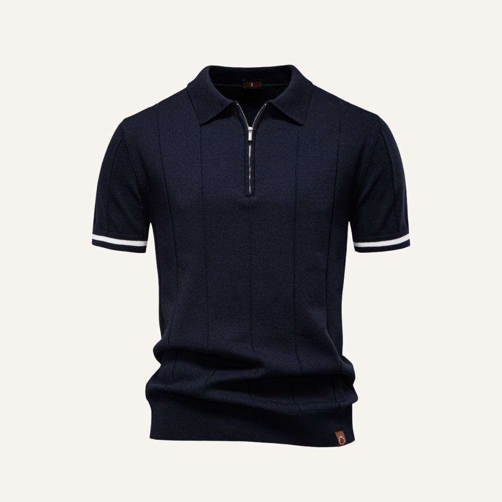 Camisa Polo para Hombre con Medio Cierre Old Money Vissori
