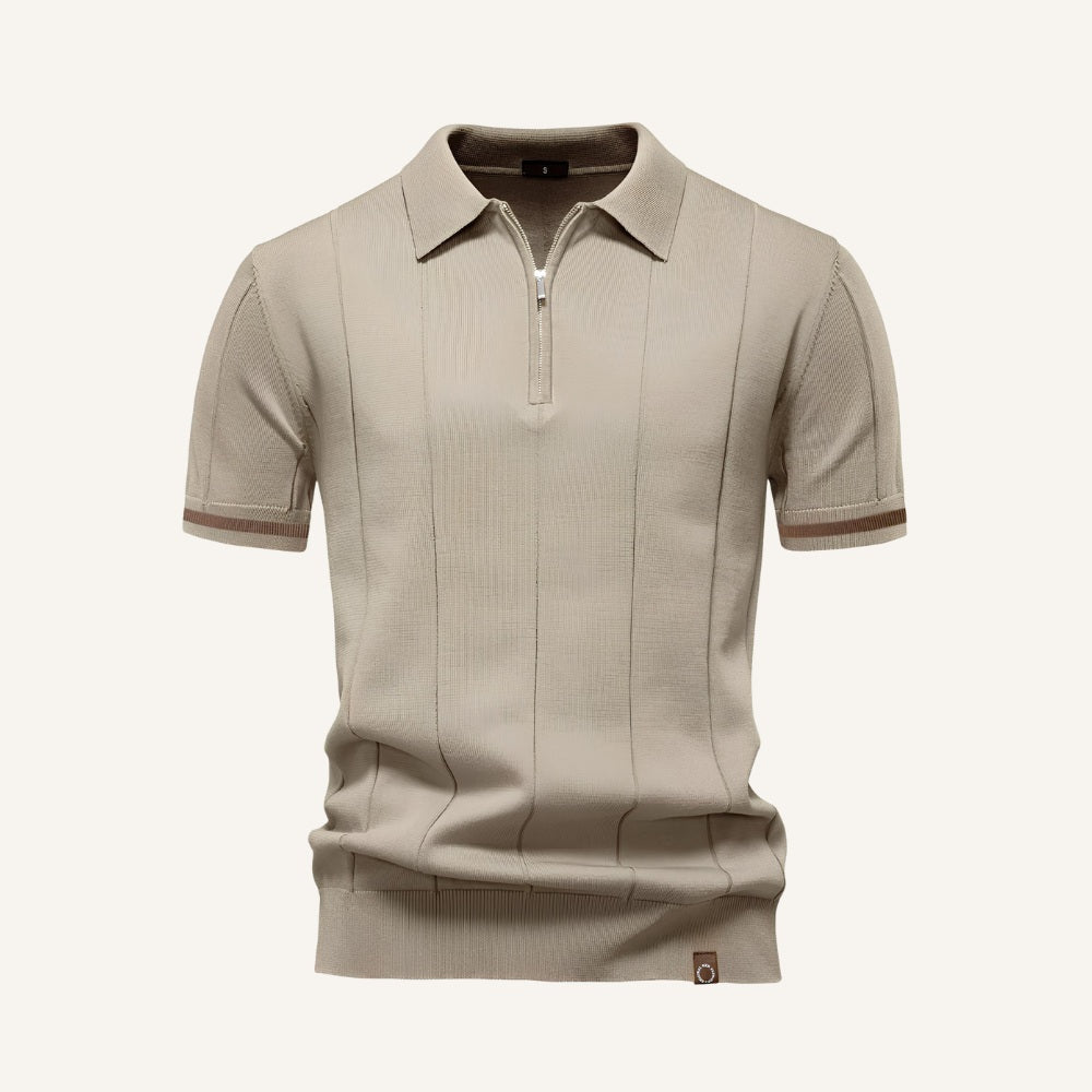 Camisa Polo para Hombre con Medio Cierre Old Money Vissori