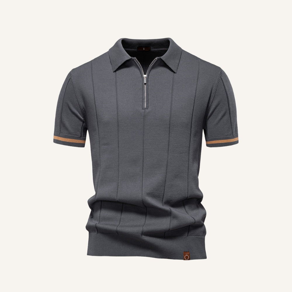 Camisa Polo para Hombre con Medio Cierre Old Money Vissori
