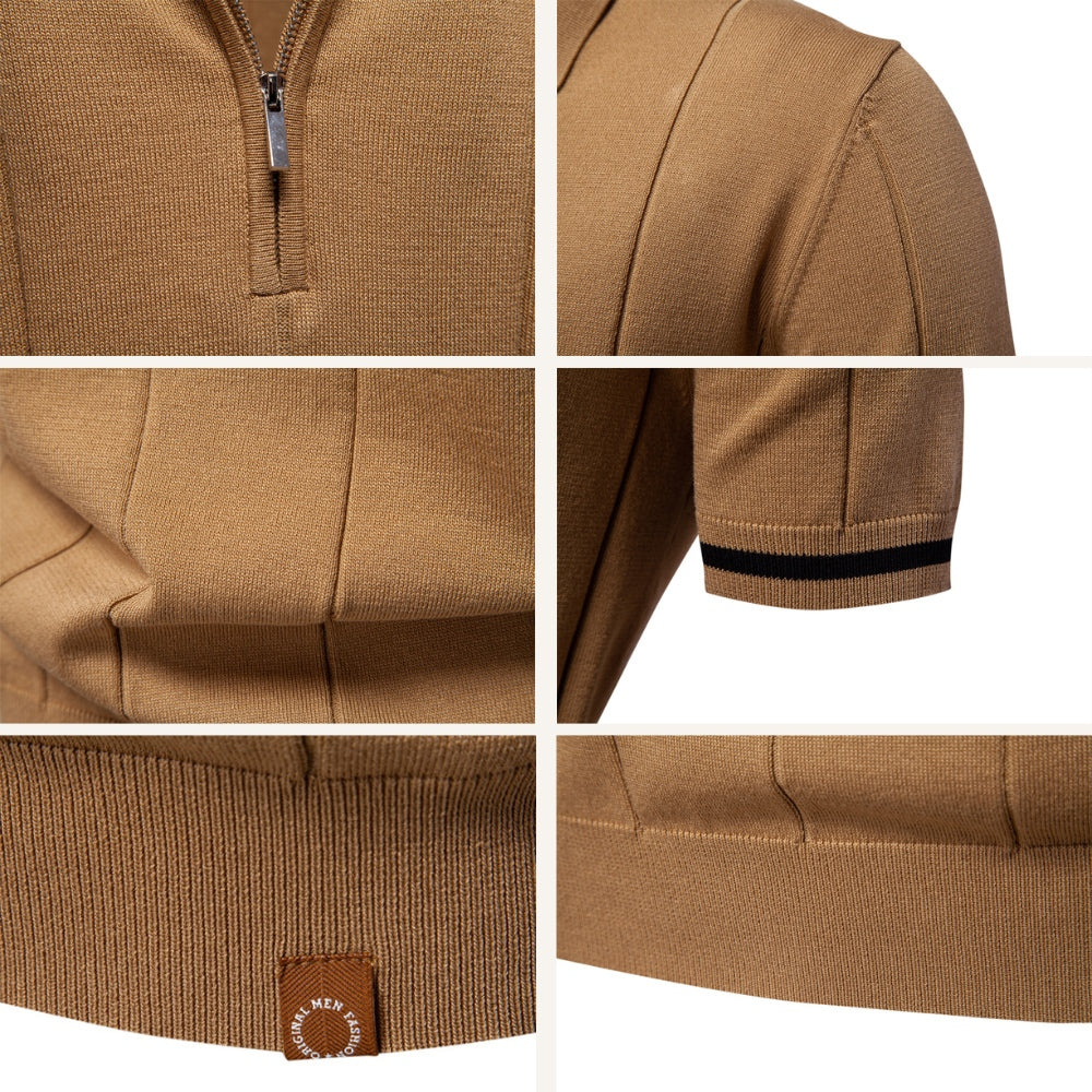 Camisa Polo para Hombre con Medio Cierre Old Money Vissori
