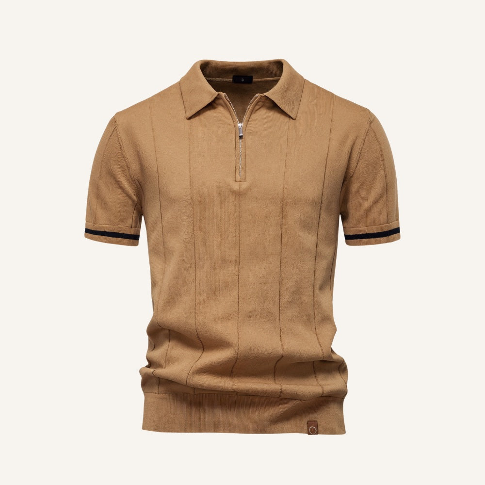 Camisa Polo para Hombre con Medio Cierre Old Money Vissori