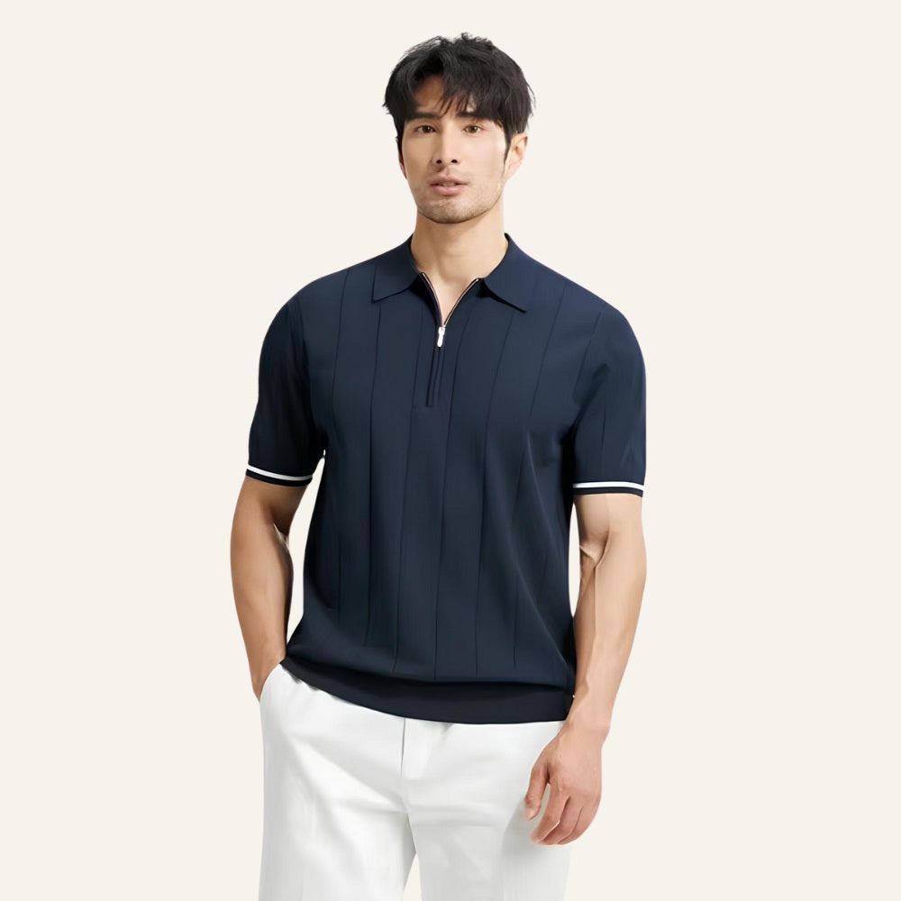 Camisa Polo para Hombre con Medio Cierre Old Money Valence