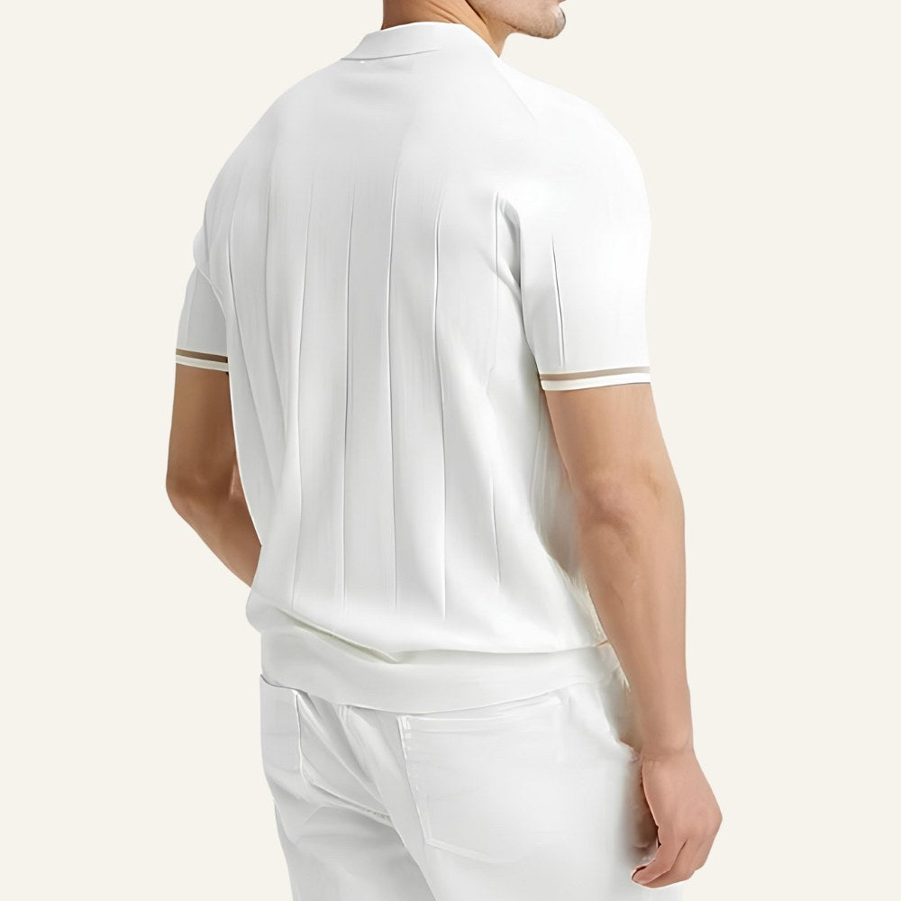Compra 1 y llévate 2 – Camisa Polo para Hombre con Medio Cierre Old Money Valence