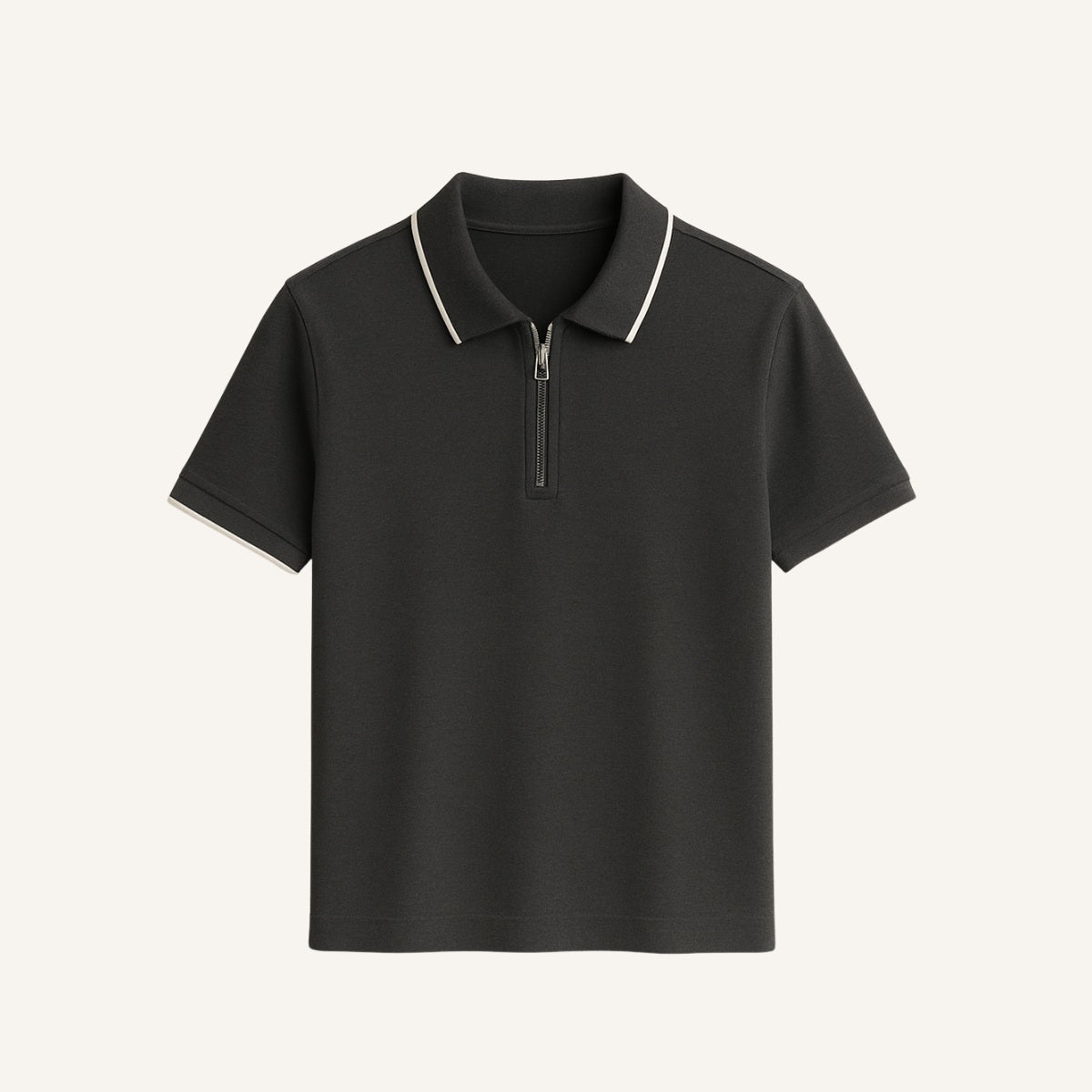 Camisa Polo con Cremallera para Hombre Old Money Manttan