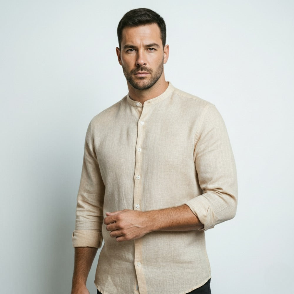 Camisa de Lino de Manga Larga Varenne