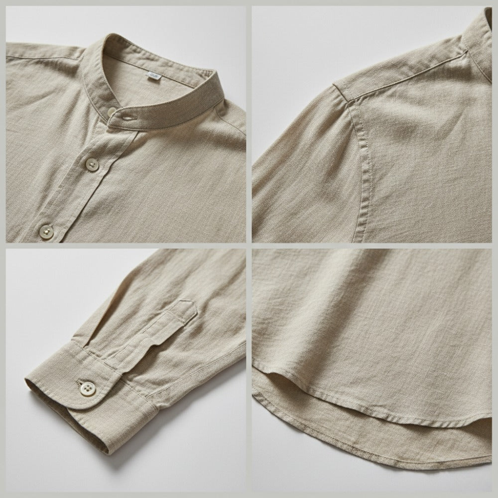 Camisa de Lino de Manga Larga Varenne