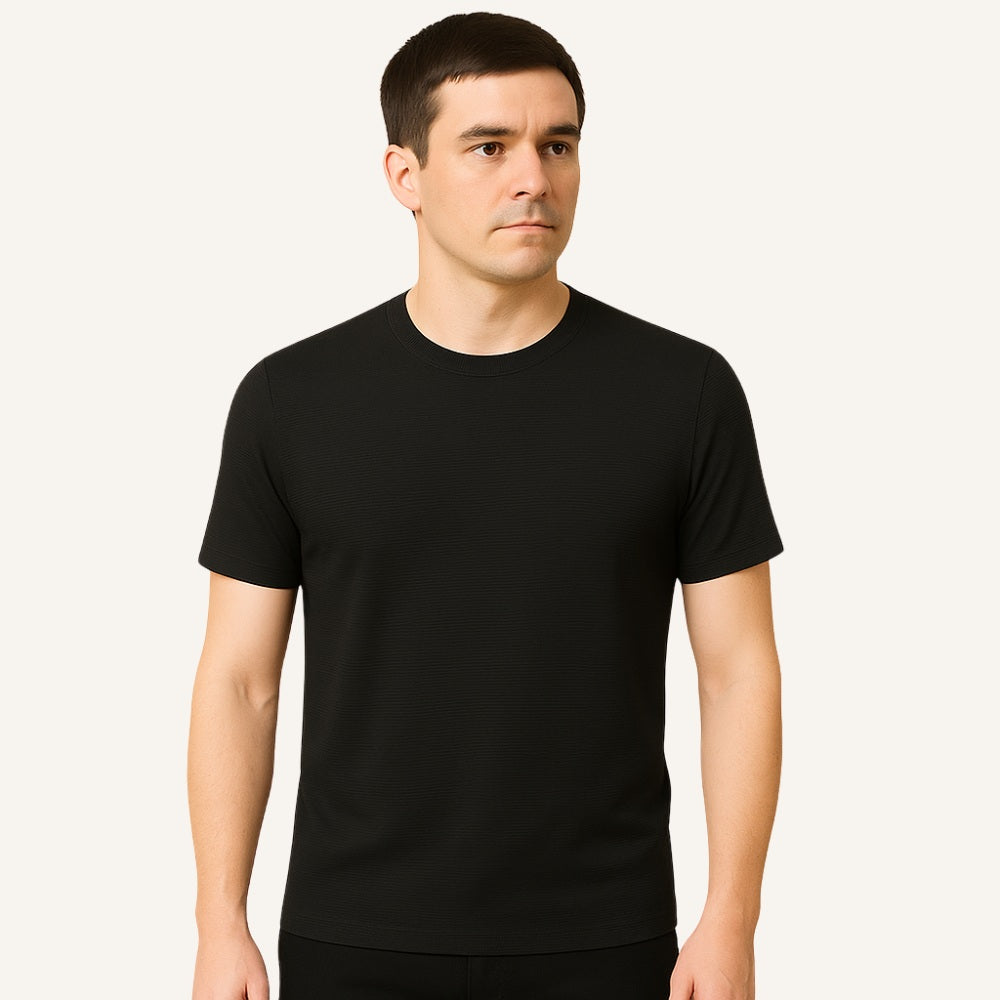 Camiseta para Hombre Old Money Básica Texturizada Belmont
