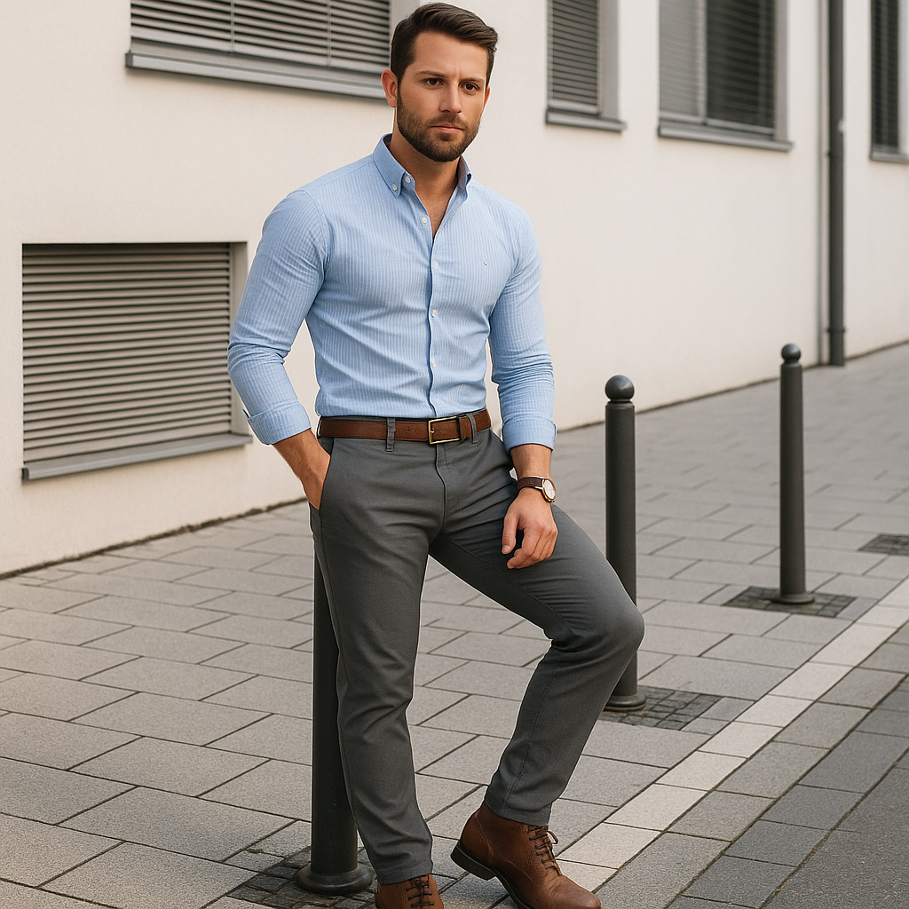 Cinturón de Cuero Civano West para Hombre