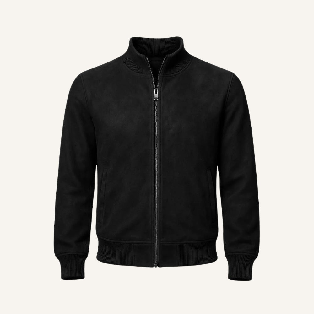 Chaqueta de Ante para Hombre con Cuello Alto Monet