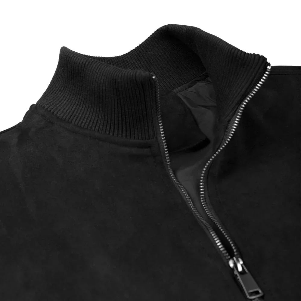 Chaqueta de Ante para Hombre con Cuello Alto Monet