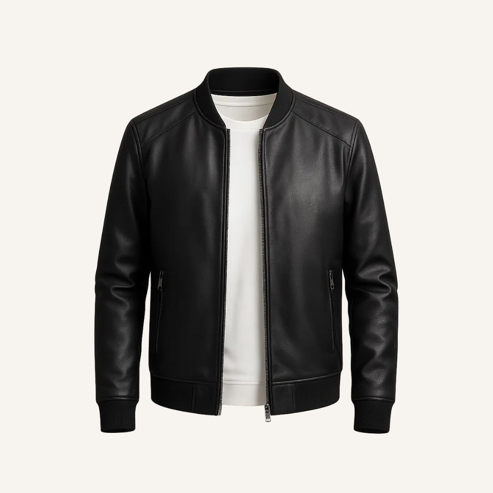 Compra 1 y llévate 2 – Chaqueta de Cuero para Hombre Gran Nero