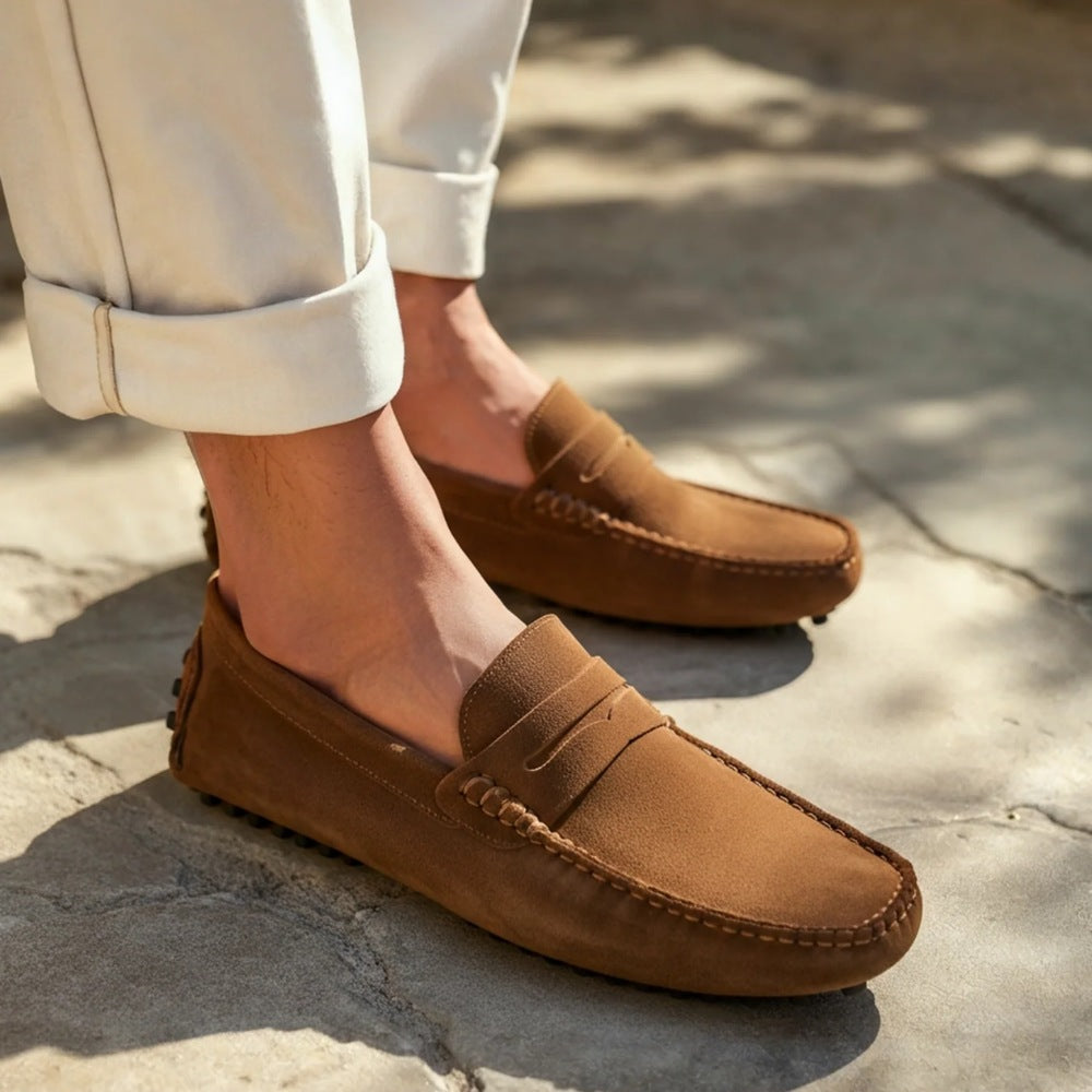 Mocasín Loafer Driver de Gamuza Cortez