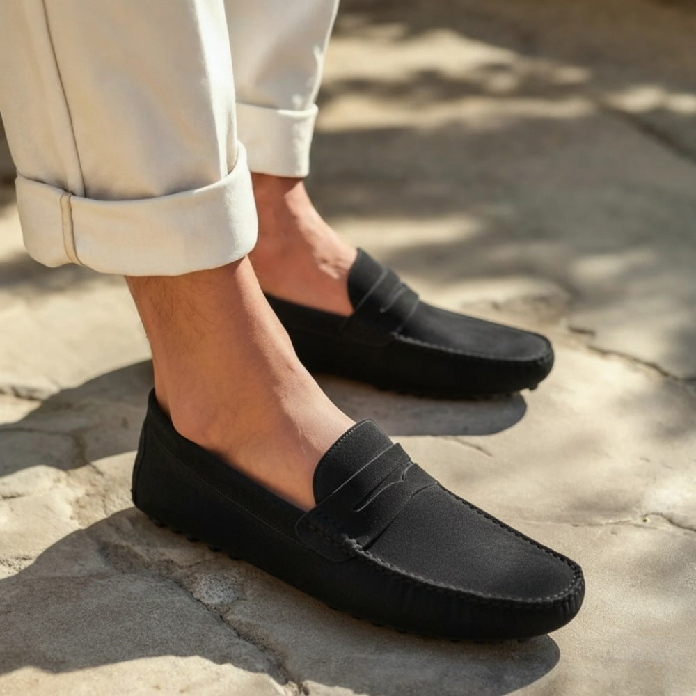 Mocasín Loafer Driver de Gamuza Cortez
