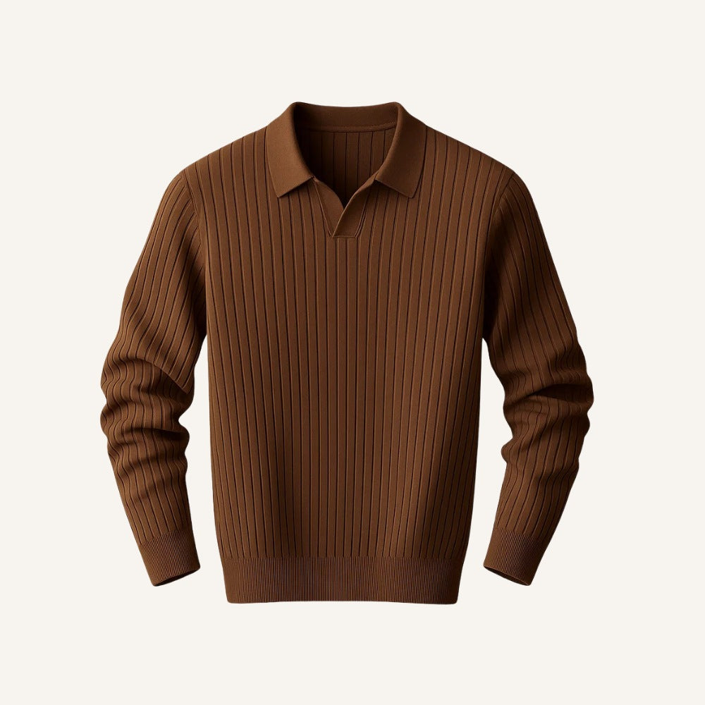 Compra 1 y llévate 2 – Polo de Canalé de Manga Larga Nazionale para Hombre