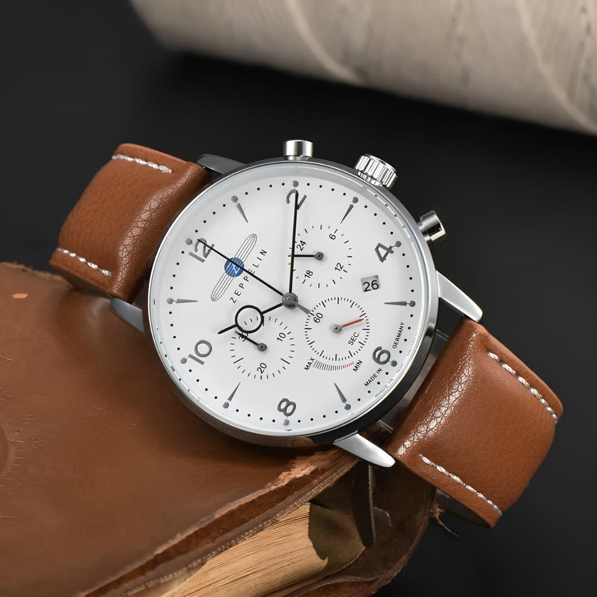 Reloj Cronógrafo Zeppelin White para Hombre