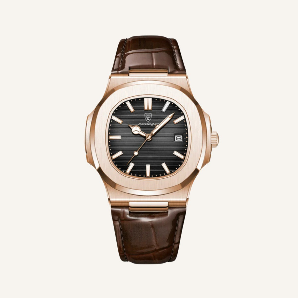 Reloj de Cuero Marrón Luxe Civano