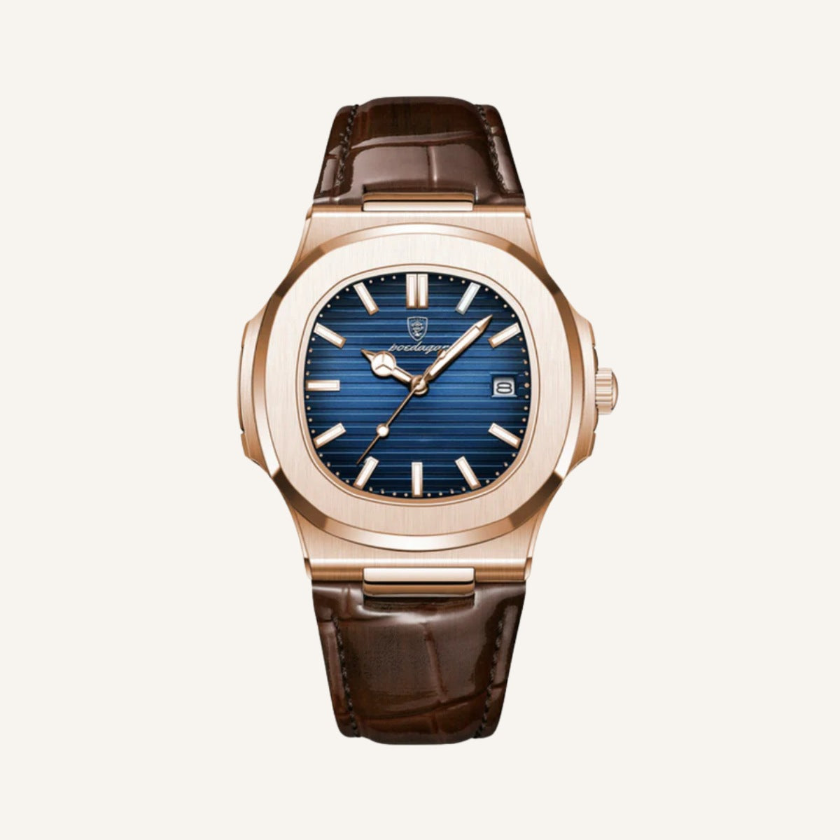 Reloj de Cuero Marrón Luxe Civano