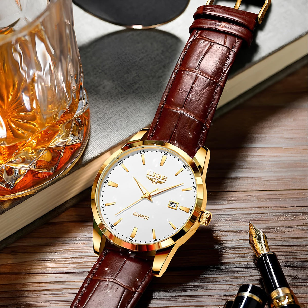 Reloj de Cuero Santerro para Hombre - Estilo Old Money