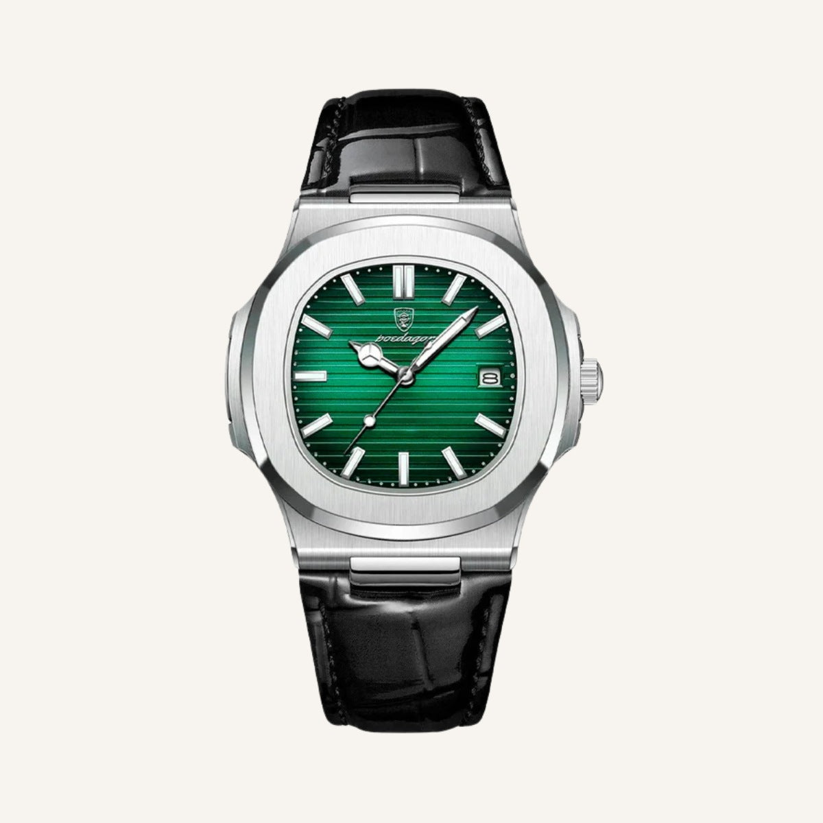 Reloj de Cuero Negro Luxe Civano