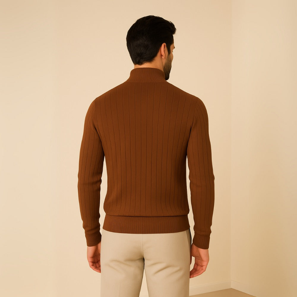 Suéter de Cuello Alto con Cremallera para Hombre Verri