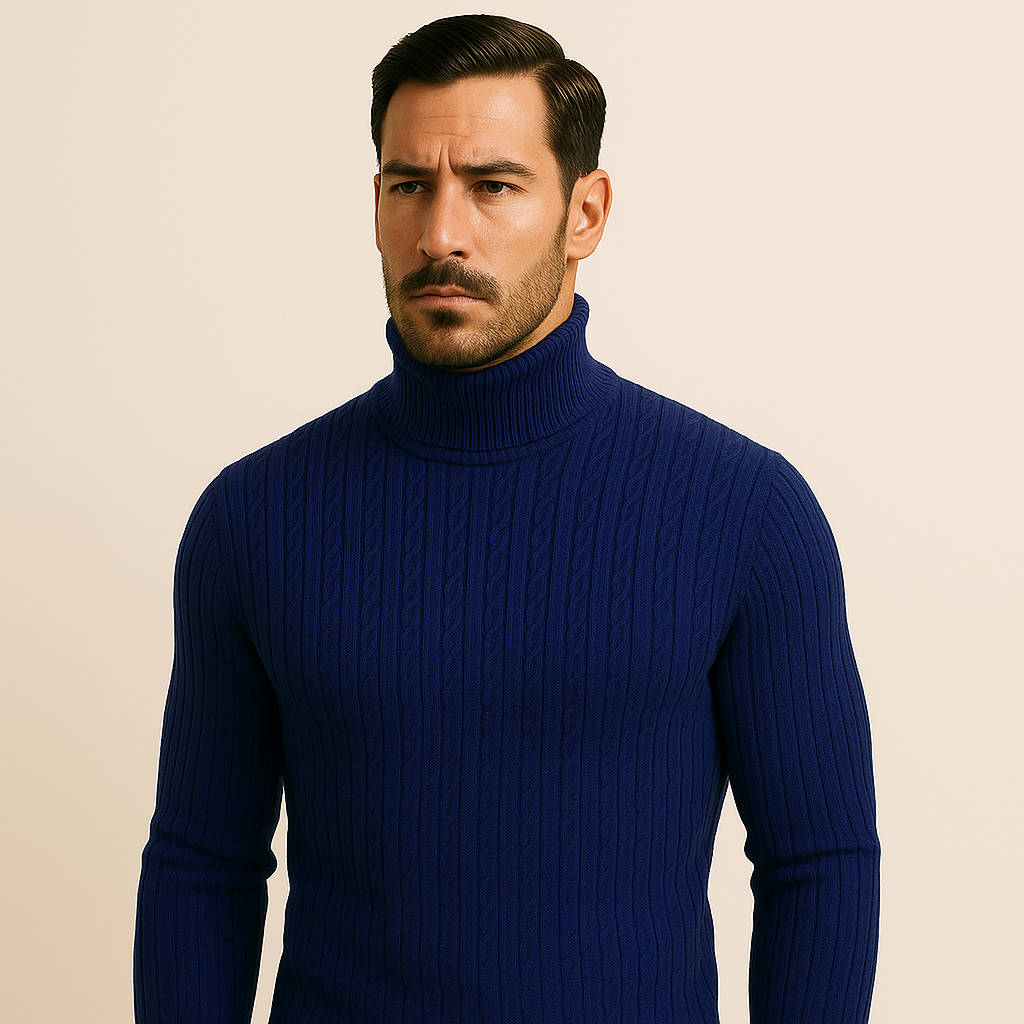 Suéter de Cuello Alto para Hombre Old Money Rizzo