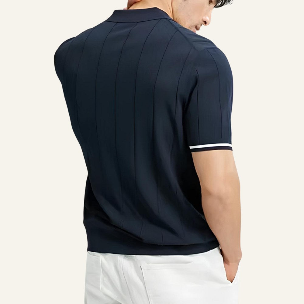 Compra 1 y llévate 2 – Camisa Polo para Hombre con Medio Cierre Old Money Valence